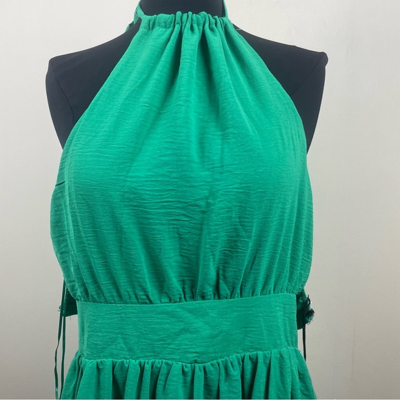 NWT NSR Green Halter Top Dress w/ Pockets Size XS - Picture 2 of 16